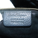 Salvatore Ferragamo Vala Hand Bag Leather Black Gold Auth bs18289-11