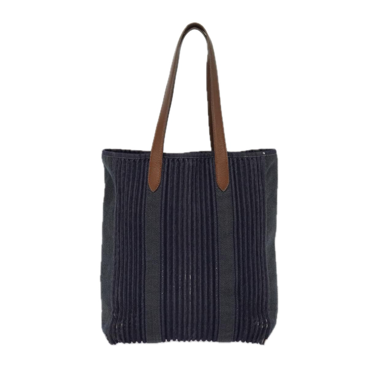 HERMES Calicut Denim Tote Bag Canvas Navy Auth bs18295 - 0