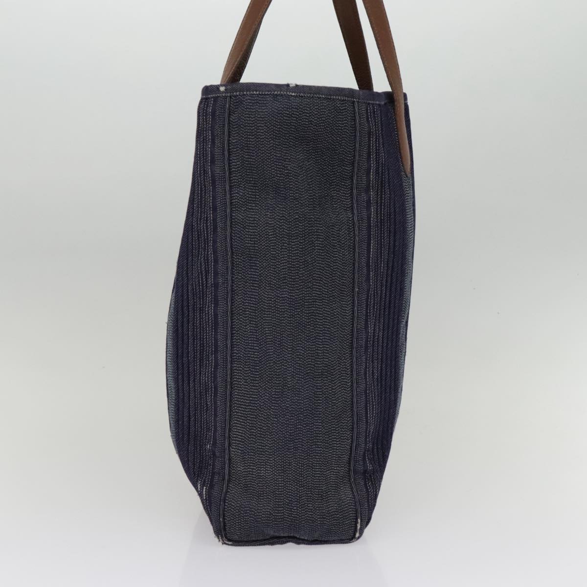 HERMES Calicut Denim Tote Bag Canvas Navy Auth bs18295