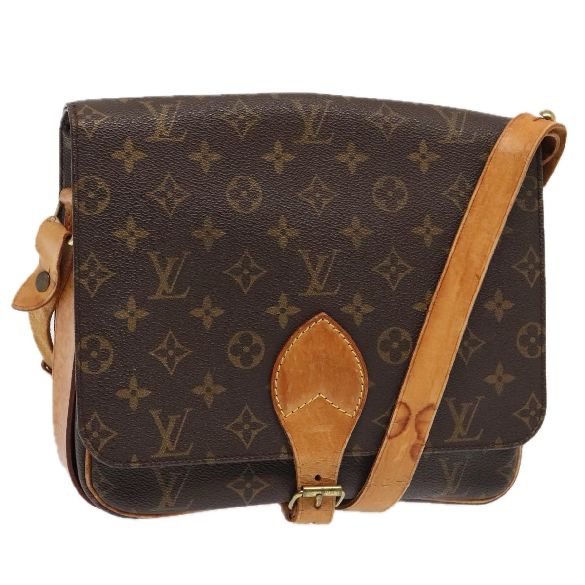 LOUIS VUITTON Monogram Cartouchiere GM Shoulder Bag M51252 LV Auth bs18309