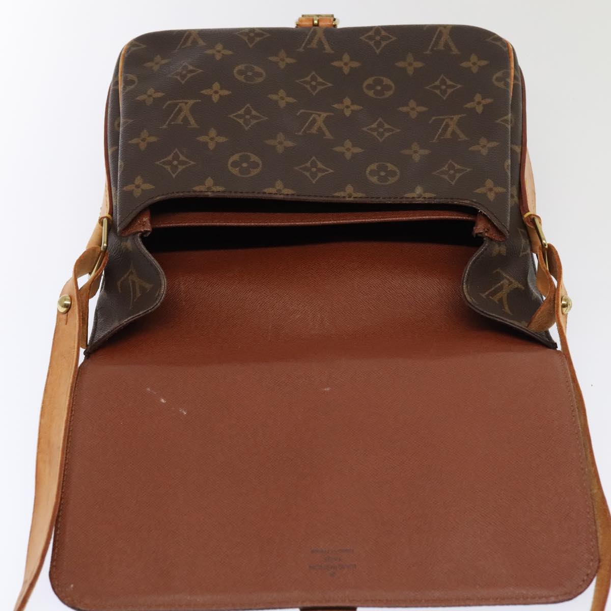 LOUIS VUITTON Monogram Cartouchiere GM Shoulder Bag M51252 LV Auth bs18309