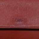 LOEWE Velazquez Twist Hand Bag Leather 2way Red Auth bs18310-18
