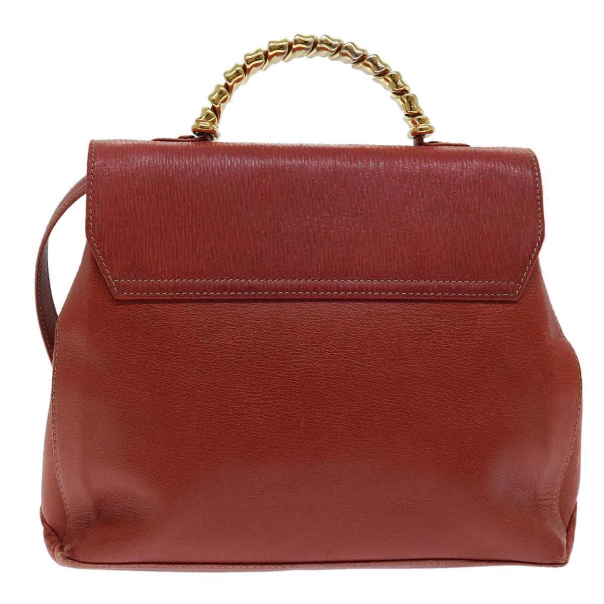 LOEWE Velazquez Twist Hand Bag Leather 2way Red Auth bs18310 - 0