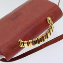 LOEWE Velazquez Twist Hand Bag Leather 2way Red Auth bs18310-6