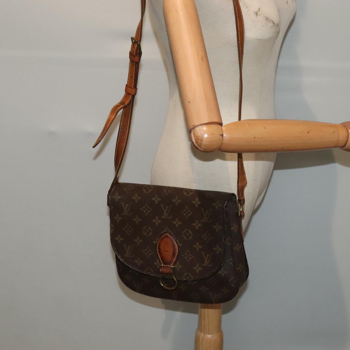 LOUIS VUITTON Monogram Saint Cloud GM Shoulder Bag M51242 LV Auth bs18338