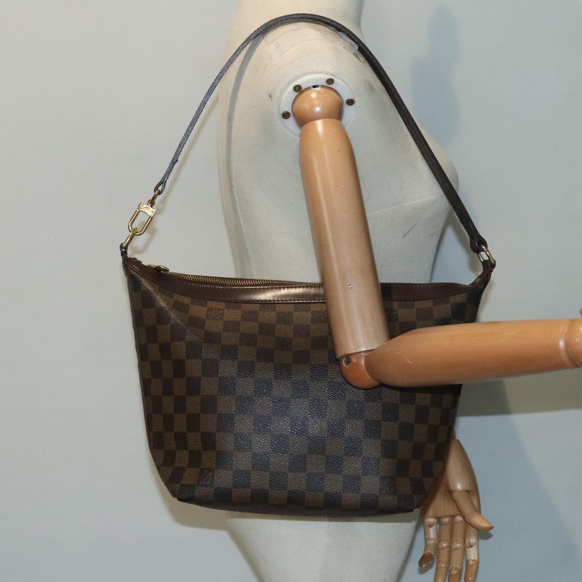 LOUIS VUITTON Damier Ebene Illovo MM Shoulder Bag N51995 LV Auth bs18342