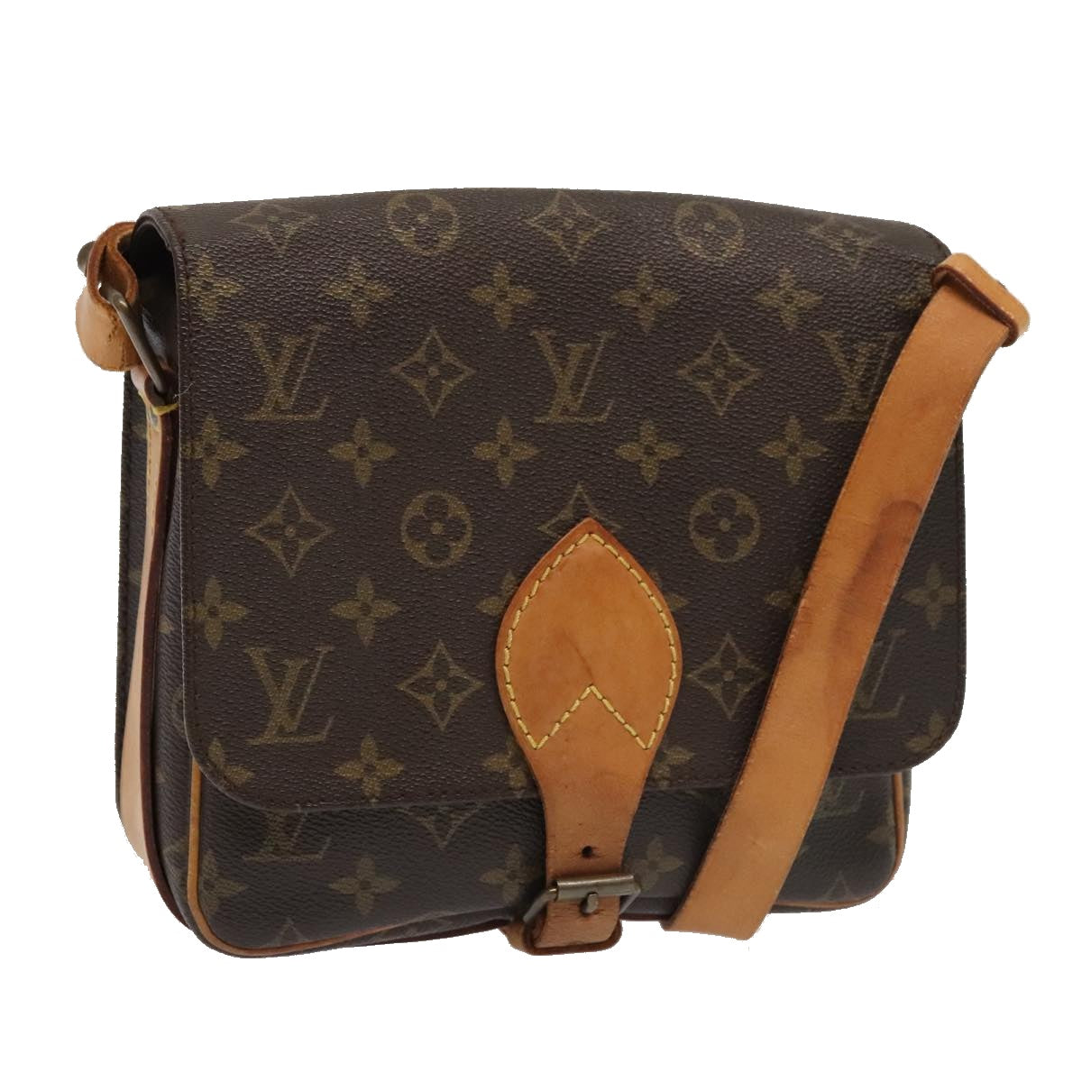 LOUIS VUITTON Monogram Cartouchiere MM Shoulder Bag M51253 LV Auth bs18343