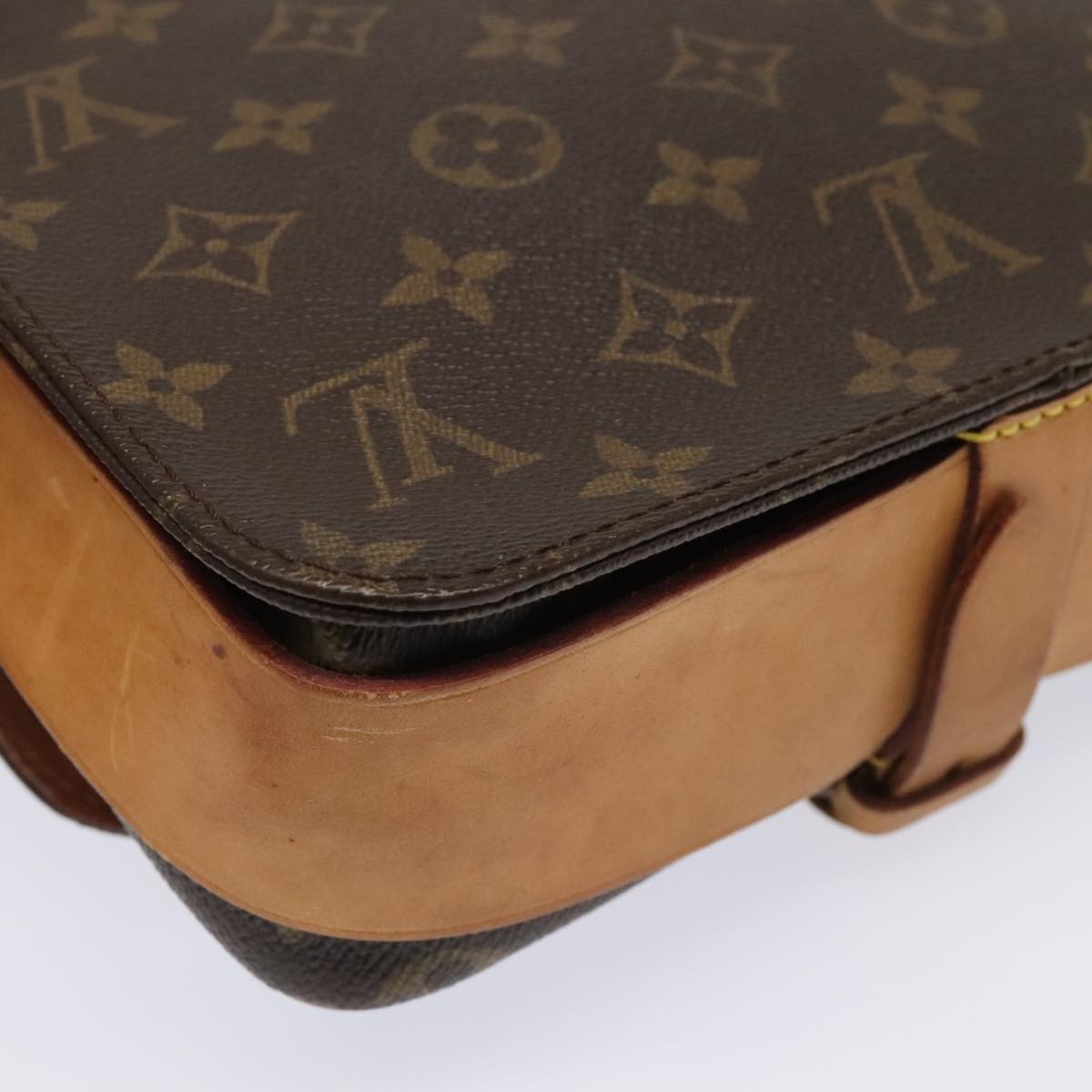 LOUIS VUITTON Monogram Cartouchiere MM Shoulder Bag M51253 LV Auth bs18343