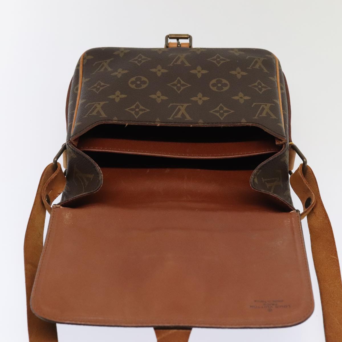 LOUIS VUITTON Monogram Cartouchiere MM Shoulder Bag M51253 LV Auth bs18343