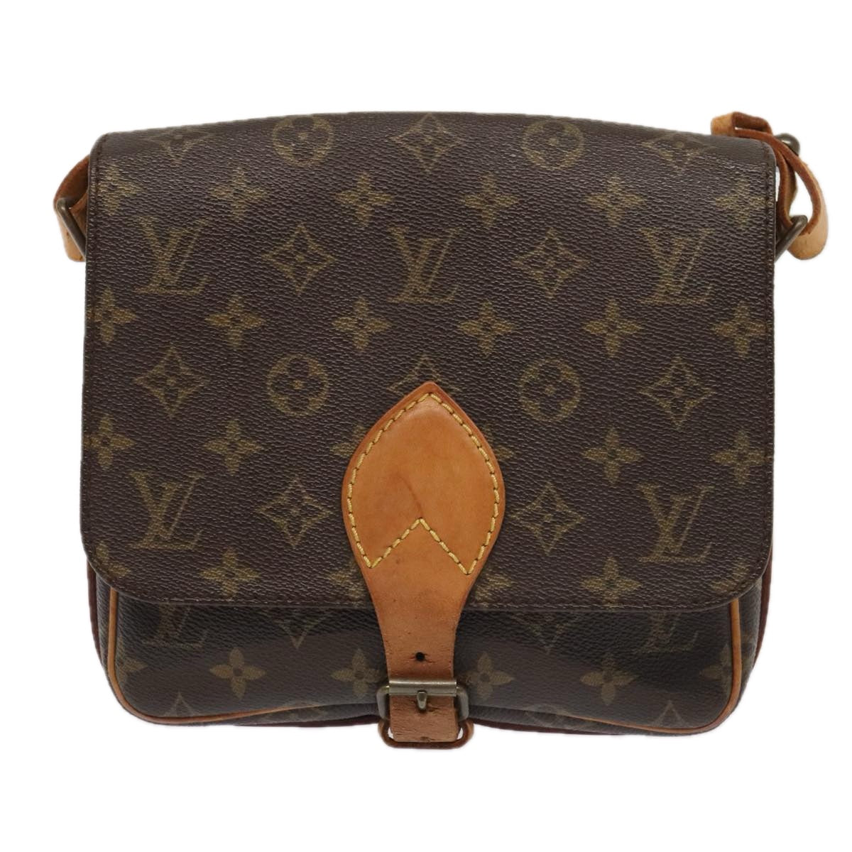 LOUIS VUITTON Monogram Cartouchiere MM Shoulder Bag M51253 LV Auth bs18343