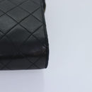 CHANEL Matelasse Chain Shoulder Bag Lamb Skin Black Gold CC Auth bs18351-15