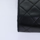 CHANEL Matelasse Chain Shoulder Bag Lamb Skin Black Gold CC Auth bs18351-16