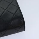 CHANEL Matelasse Chain Shoulder Bag Lamb Skin Black Gold CC Auth bs18351-9
