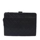 CHANEL Matelasse Chain Shoulder Bag Lamb Skin Black Gold CC Auth bs18351-2