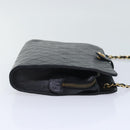 CHANEL Matelasse Chain Shoulder Bag Lamb Skin Black Gold CC Auth bs18351-4