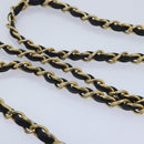 CHANEL Matelasse Chain Shoulder Bag Lamb Skin Black Gold CC Auth bs18351-8