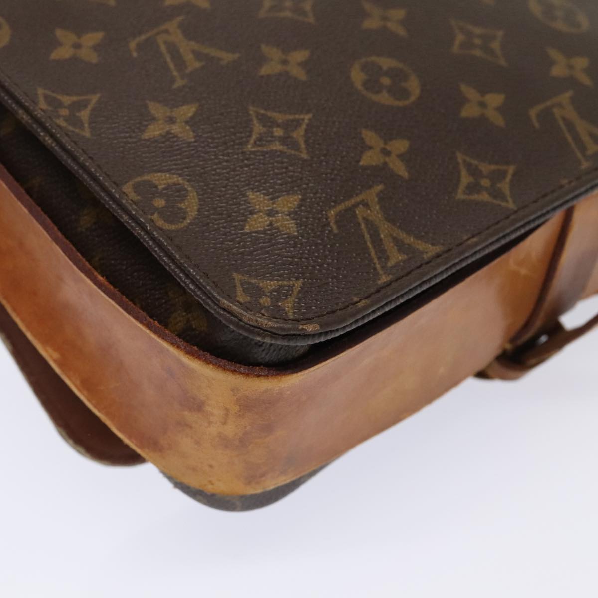 LOUIS VUITTON Monogram Cartouchiere GM Shoulder Bag M51252 LV Auth bs18358