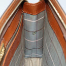 Burberrys Clutch Bag Leather Gold Brown Auth bs18366-18