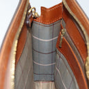 Burberrys Clutch Bag Leather Gold Brown Auth bs18366-19