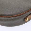 Christian Dior Shoulder Bag Leather PVC Gray Gold Auth bs18377-9
