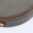 Christian Dior Shoulder Bag Leather PVC Gray Gold Auth bs18377-14