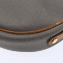 Christian Dior Shoulder Bag Leather PVC Gray Gold Auth bs18377-15