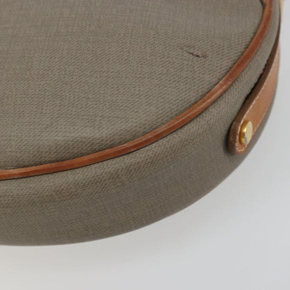 Christian Dior Shoulder Bag Leather PVC Gray Gold Auth bs18377