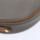 Christian Dior Shoulder Bag Leather PVC Gray Gold Auth bs18377-16