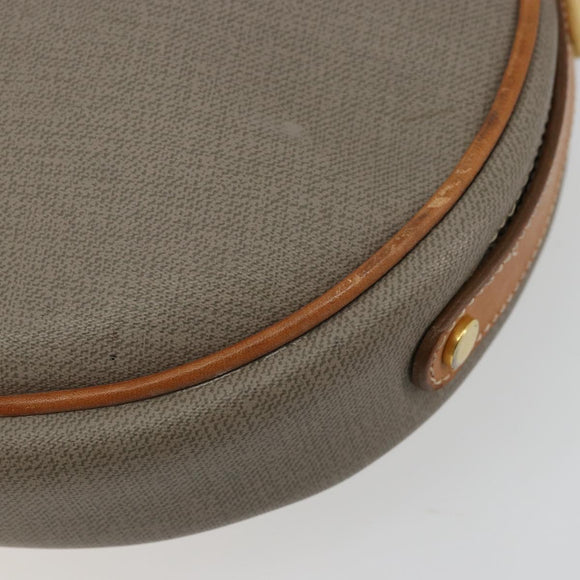 Christian Dior Shoulder Bag Leather PVC Gray Gold Auth bs18377