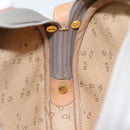 Christian Dior Shoulder Bag Leather PVC Gray Gold Auth bs18377-19