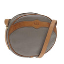 Christian Dior Shoulder Bag Leather PVC Gray Gold Auth bs18377-1