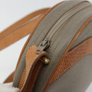 Christian Dior Shoulder Bag Leather PVC Gray Gold Auth bs18377-20