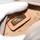 Christian Dior Shoulder Bag Leather PVC Gray Gold Auth bs18377-21