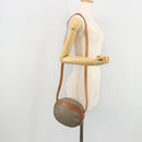 Christian Dior Shoulder Bag Leather PVC Gray Gold Auth bs18377-25
