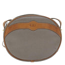 Christian Dior Shoulder Bag Leather PVC Gray Gold Auth bs18377-13
