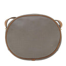 Christian Dior Shoulder Bag Leather PVC Gray Gold Auth bs18377-2