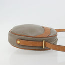 Christian Dior Shoulder Bag Leather PVC Gray Gold Auth bs18377-3