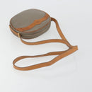 Christian Dior Shoulder Bag Leather PVC Gray Gold Auth bs18377-7