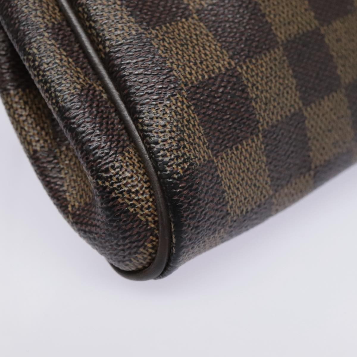 LOUIS VUITTON Damier Ebene Eva Shoulder Bag 2way N55213 LV Auth bs18378