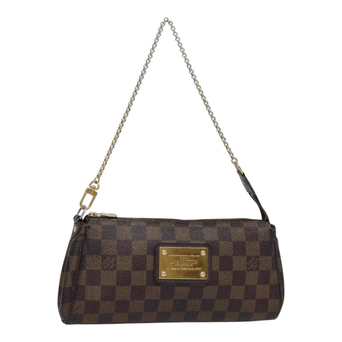 LOUIS VUITTON Damier Ebene Eva Shoulder Bag 2way N55213 LV Auth bs18378