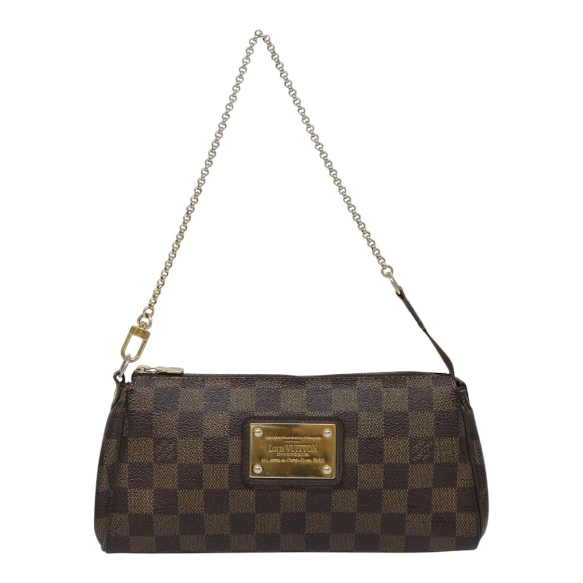 LOUIS VUITTON Damier Ebene Eva Shoulder Bag 2way N55213 LV Auth bs18378