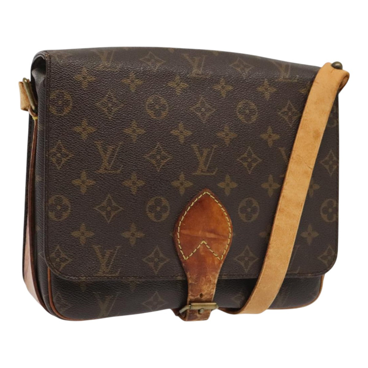 LOUIS VUITTON Monogram Cartouchiere GM Shoulder Bag M51252 LV Auth bs18392