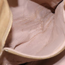 PRADA Hand Bag Leather Beige Gold Auth bs18407-22