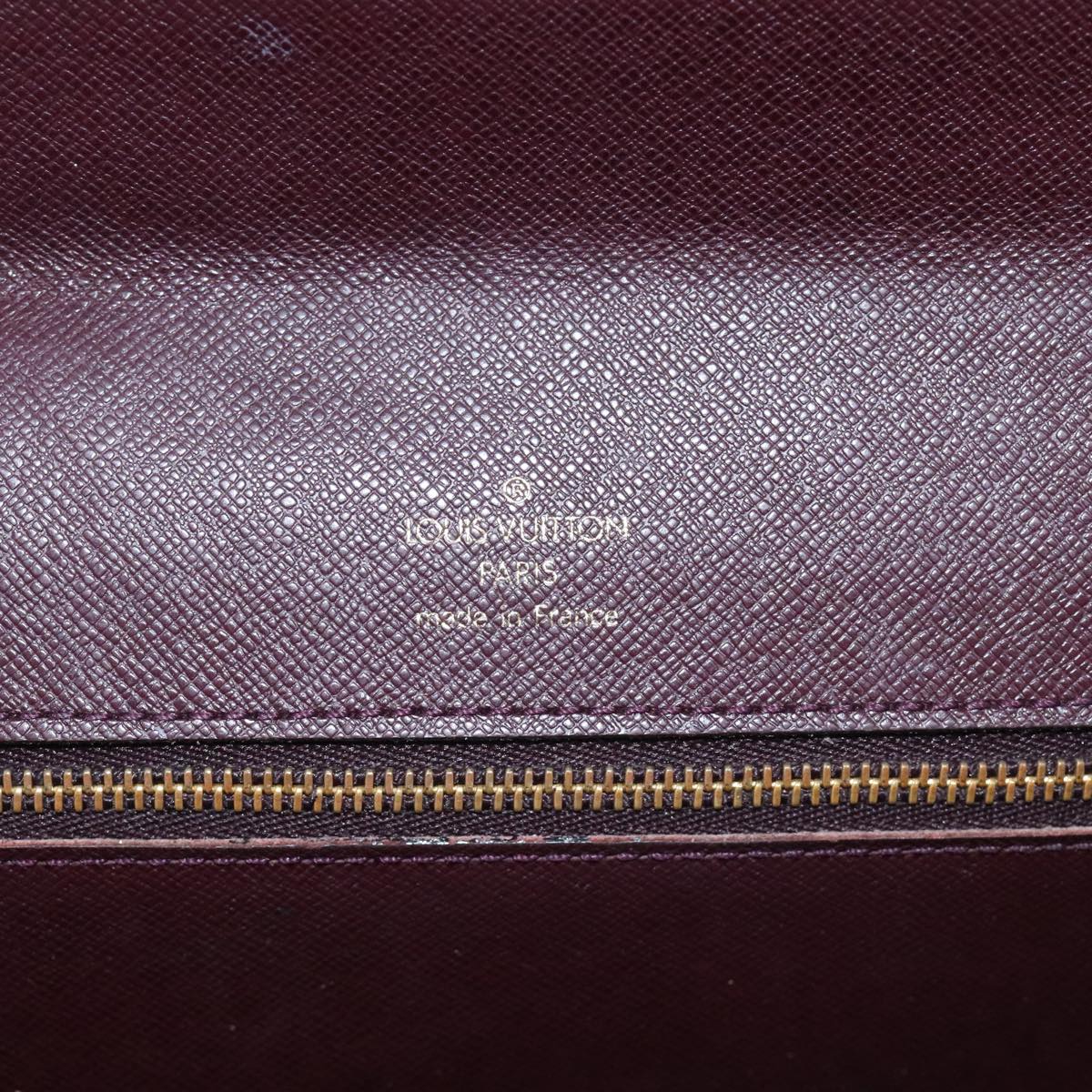 LOUIS VUITTON Taiga Pochette Kourad Clutch Bag Acajou M30196 LV Auth bs18420