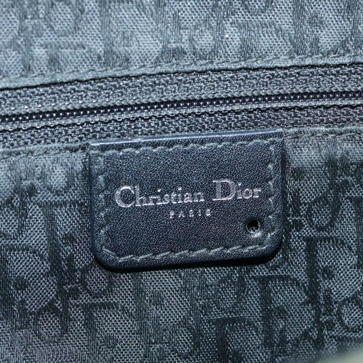 Christian Dior Shoulder Bag Canvas Khaki Silver Auth bs18427