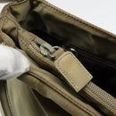 PRADA Tote Bag Nylon Beige Silver Auth bs18439-10