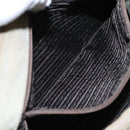 PRADA Tote Bag Nylon Beige Silver Auth bs18439-21