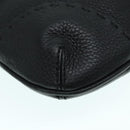 FENDI Celeria Shoulder Bag Leather Black Gold Auth bs18442-15