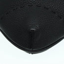 FENDI Celeria Shoulder Bag Leather Black Gold Auth bs18442-17