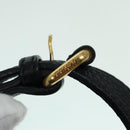 FENDI Celeria Shoulder Bag Leather Black Gold Auth bs18442-20